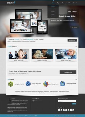 黑色風(fēng)格的IT商務(wù)網(wǎng)站設(shè)計(jì)與開(kāi)發(fā)